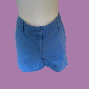 Soft British Khaki Blue Women's Cotton Bermuda Shorts